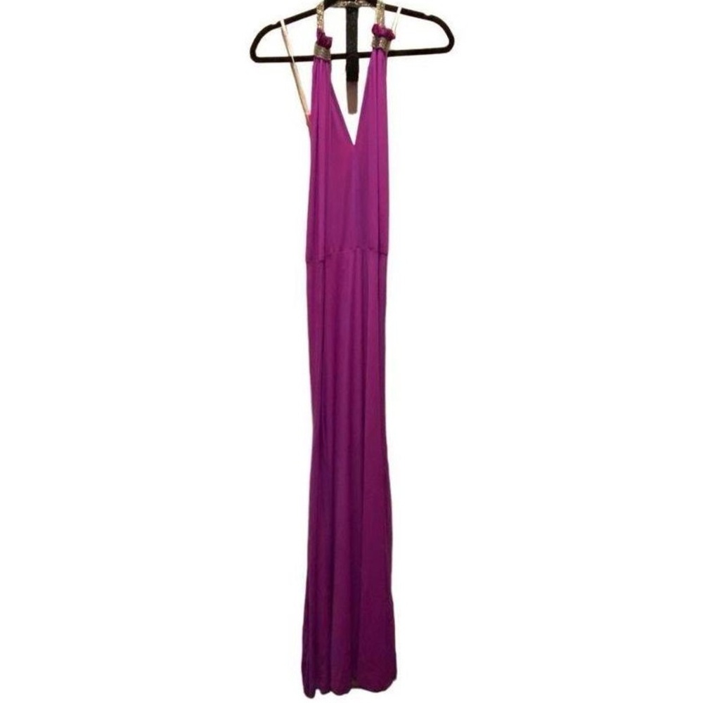 Nwt; Savee Couture Small Laguna Beach Y2k Halter Maxi Dress Fushia🌸